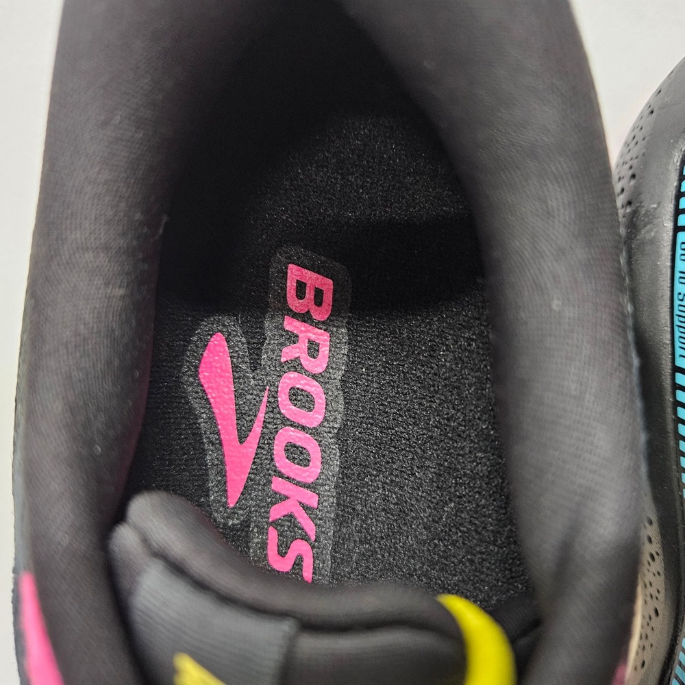 Brooks Adrenaline GTS 24 Running Shoes 120426-1B-084 Black Yellow Women Size 6 - Picture 10 of 10
